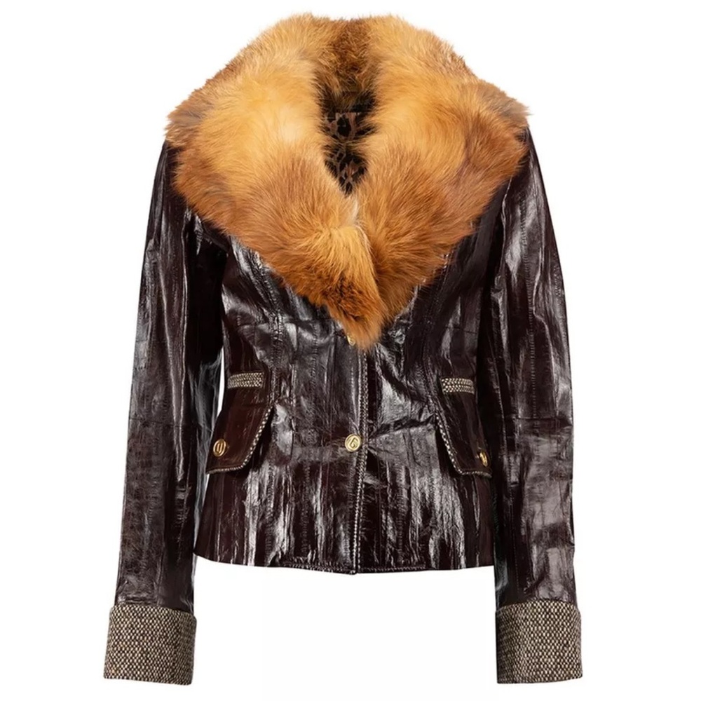 Dolce & Gabbana Fox Fur Collar Jacket, US 2